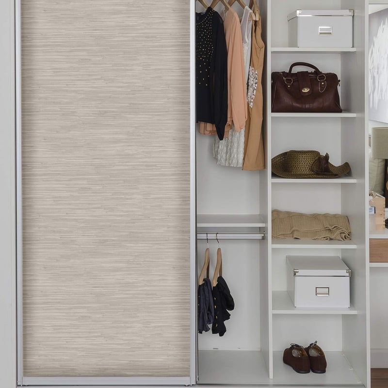 NuWallpaper Cream Vinyl Grassweave Peel & Stick Wallpaper, NUS2875 - Image 3